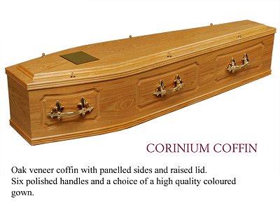 Corinium Oak Veneered Coffin