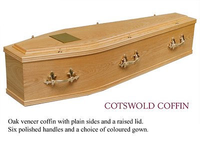 Cotswold Oak Veneered Coffin