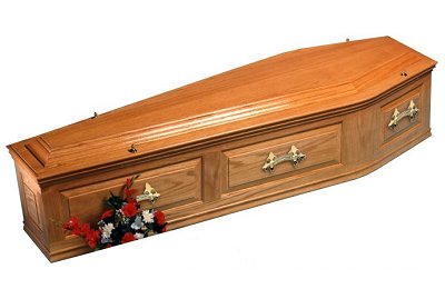 Cathedral oak coffin