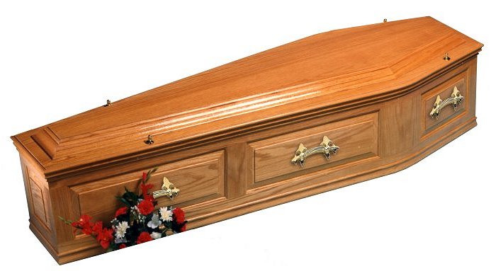 Cathedral oak coffin