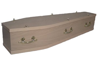 Limed Oak coffin